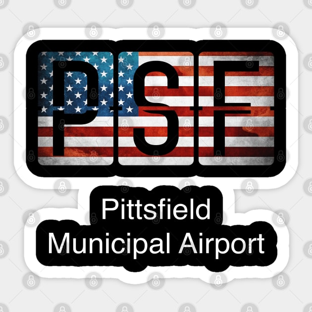 PSF Pittsfield Municipal Airport Sticker by Storeology